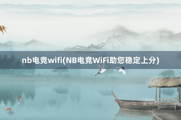 nb电竞wifi(NB电竞WiFi助您稳定上分)