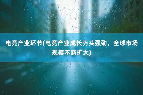 电竞产业环节(电竞产业成长势头强劲，全球市场规模不断扩大)