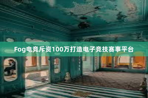 Fog电竞斥资100万打造电子竞技赛事平台