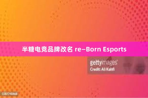 半糖电竞品牌改名 re—Born Esports